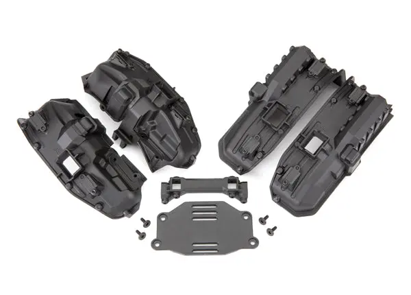 Traxxas Fenders Inner Narrow Fr & Rr W/ Rock Light Covers, Battery Plate & Body Mount - 8080X 1