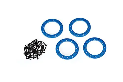 Traxxas 1.9In Blue Beadlock Rings W/ Screws Suit Trx-4 4Pcs - 8169X 1