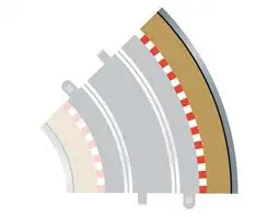 Scalextric Outer Border Curve Rad-2 45Deg 4Pcs - C8228 1