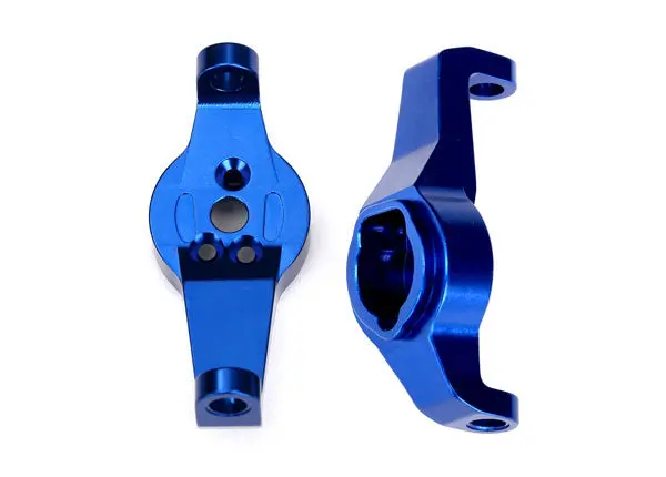 Traxxas Caster Blocks Blue 6061-T6 Aluminium Suit Trx-4/ 6 2Pcs - 8232X 1