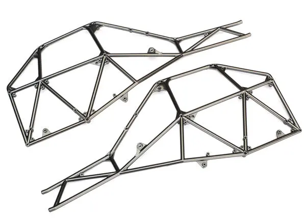 Traxxas Tube Chassis Side Frame Black Satin Chrome L&R - 8430X 1