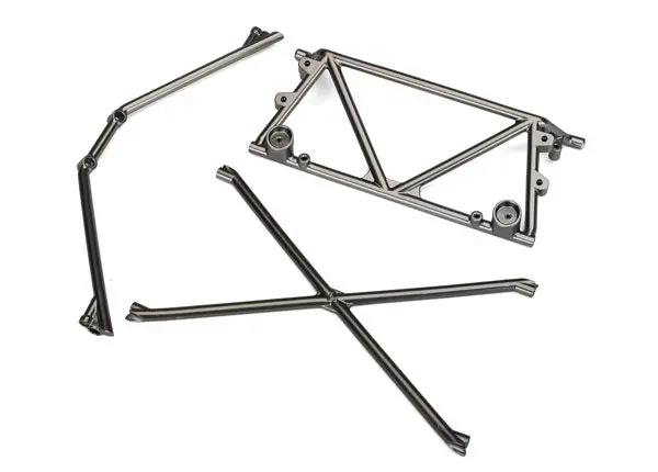 Traxxas Tube Chassis Cage Top W/ Center & Rear Supports Black Satin Chrome - 8433X 1