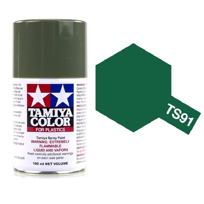 Tamiya Ts-91 Jgsdf Flat Dark Green Matt Spray 100Ml - 85091 1