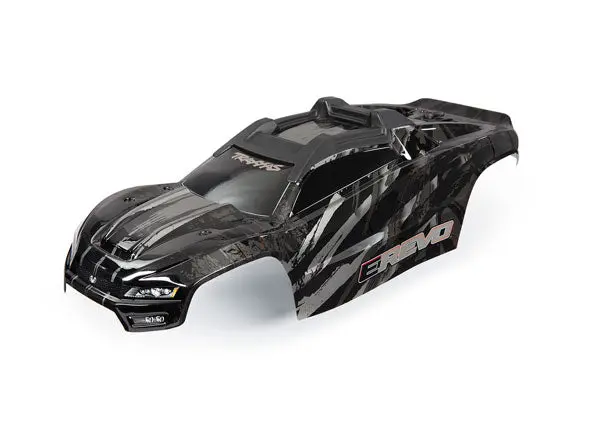 Traxxas E-Revo Vxl V2 Black Body Shell W/ Cage Frame - 8611R 1