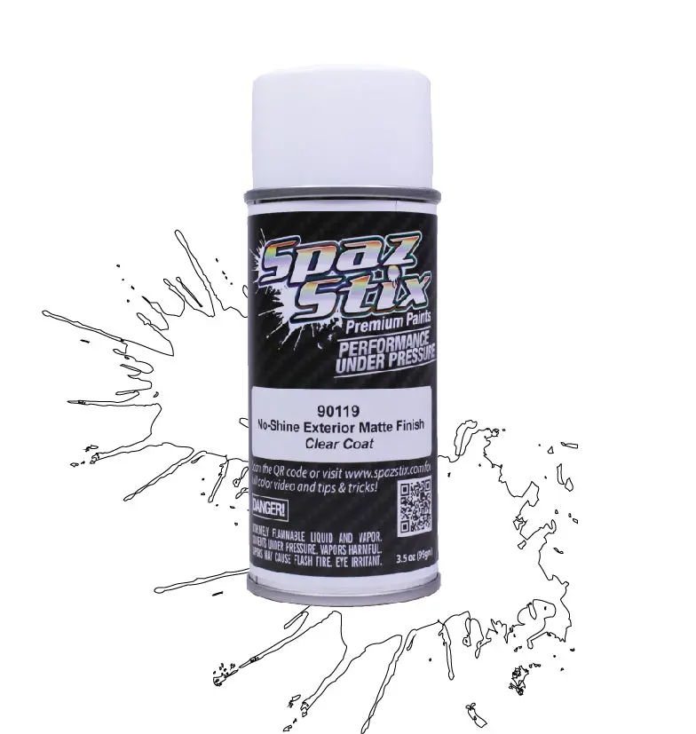 Spaz Stix No-Shine Exterior Matte Finish Clear Coat Spray Paint 3.5Oz - Szx90119 1
