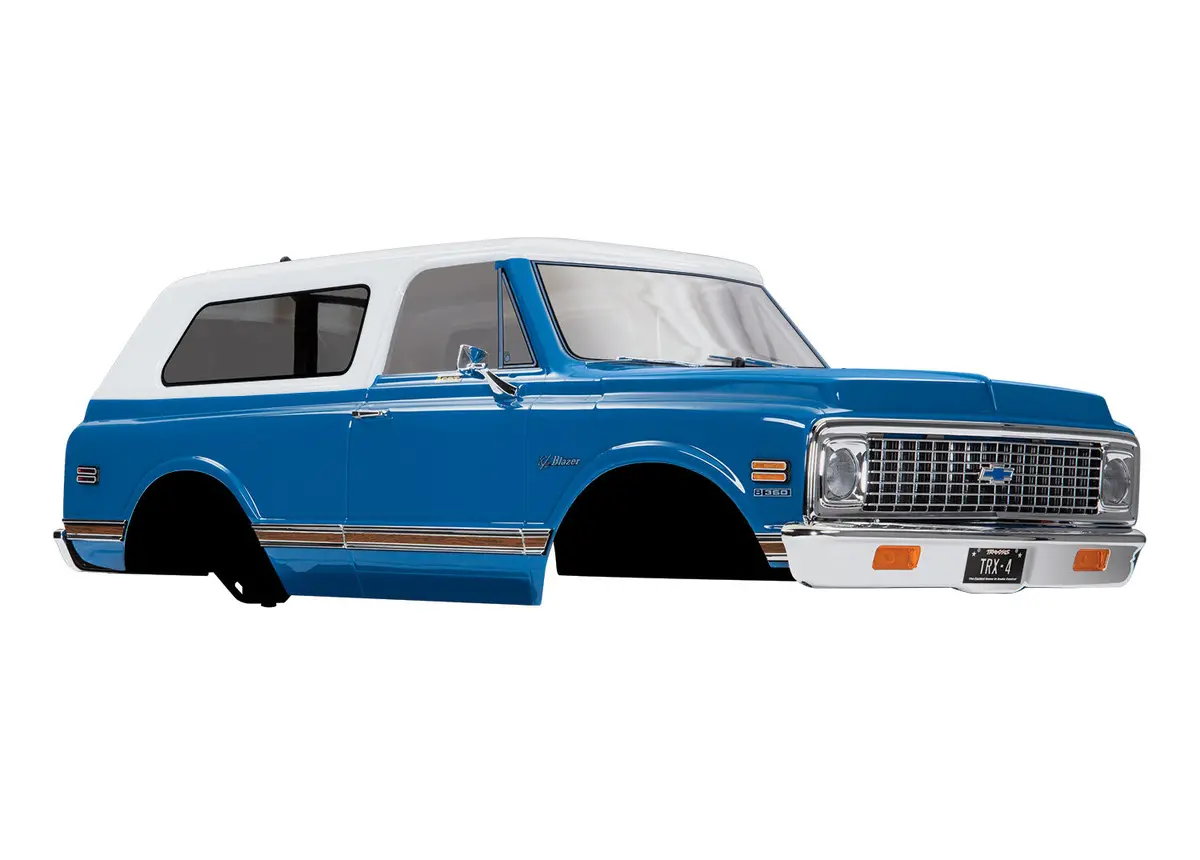 Traxxas Blue Painted Body Shell W/ Trims Suit 1972 Chevy Blazer - 9111X 2