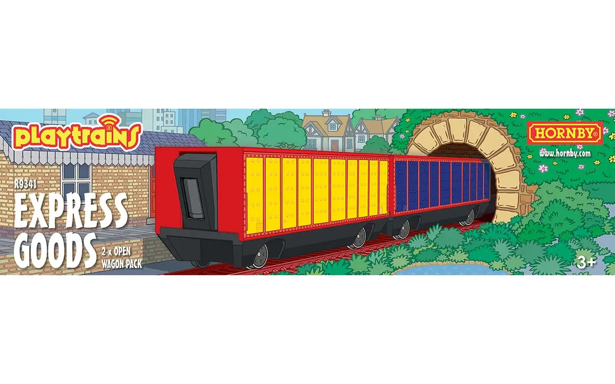 Hornby Playtrains Express Goods 2X Open Wagon Pack - R9341 1