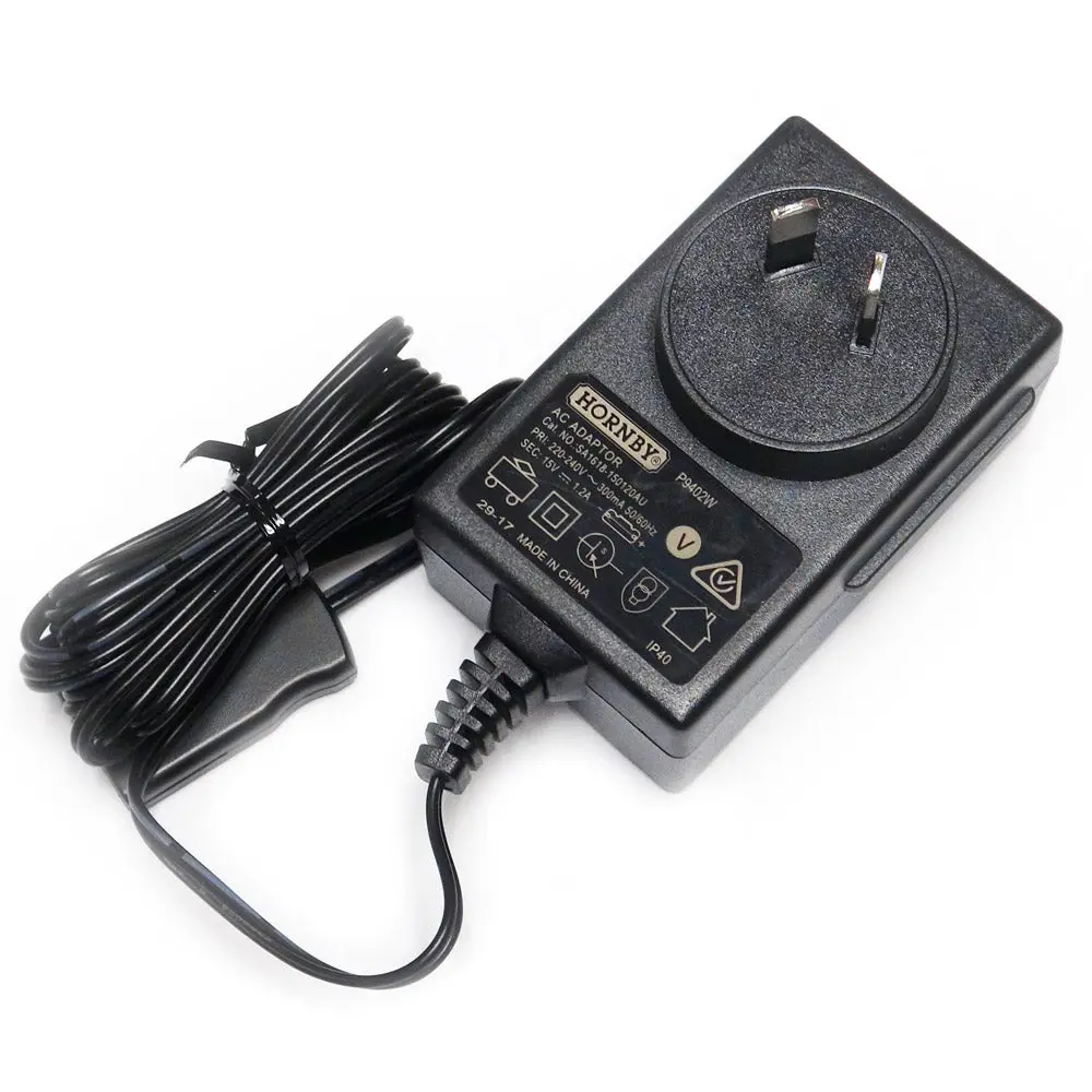 Scalextric 15V 1.2A Transformer With Australian Wall Plug - P9402 1