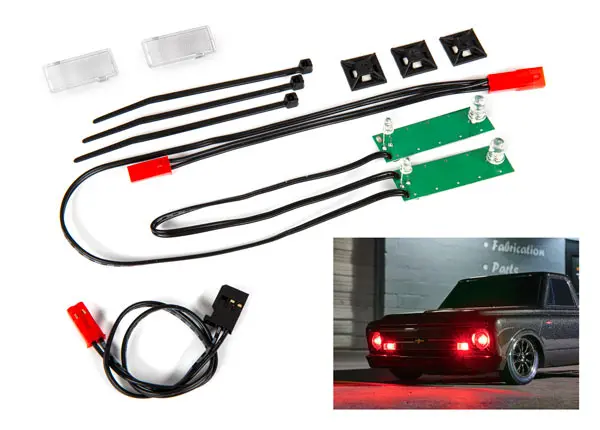 Traxxas Led Front Light Set Red Suit Drag Slash - 9496R 1