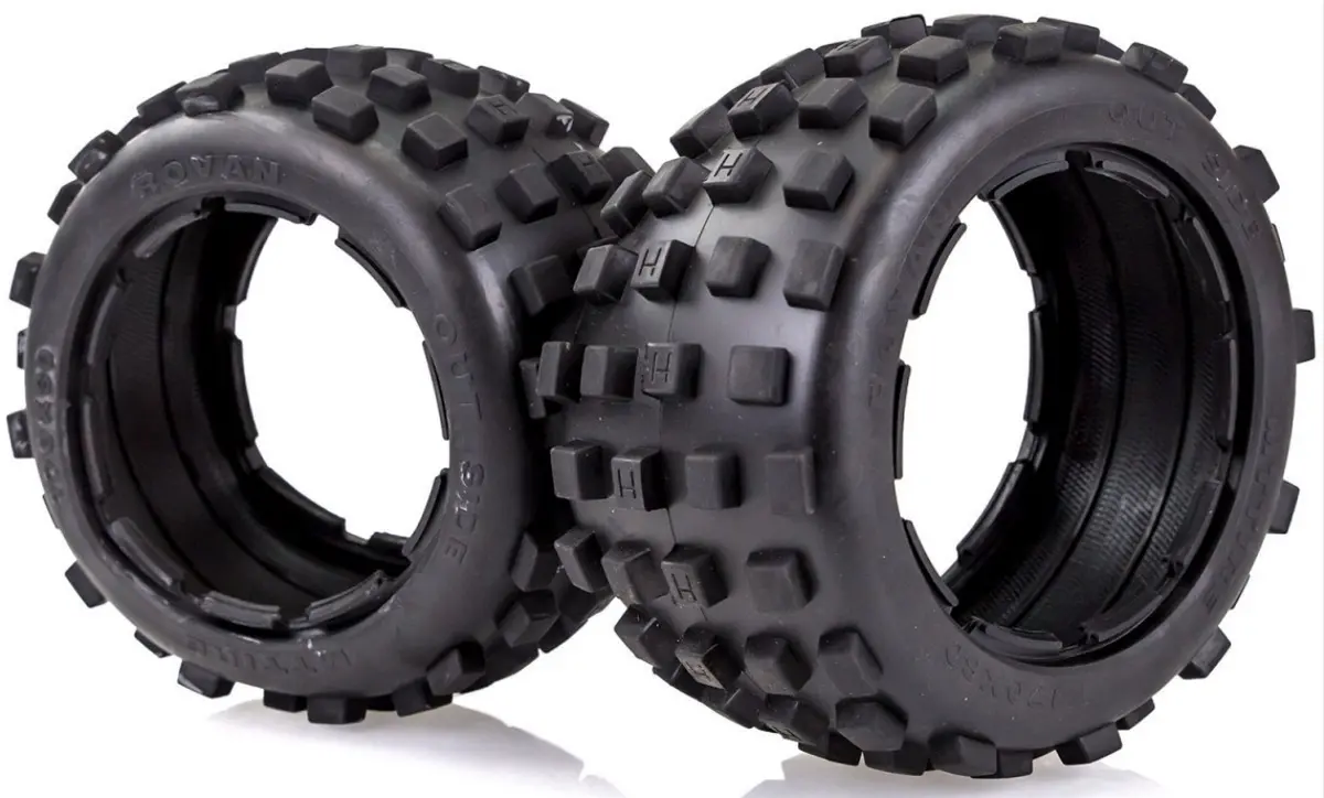 Rovan 4.7/5.5 Rear Buggy Knobbly Mt Tyres No Foams 2Pcs - Rov-95002A 1