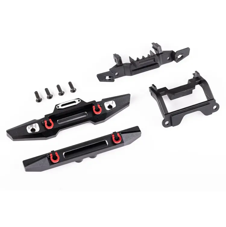 Traxxas Fr & Rr Aluminium Bumpers Black Suit Trx-4M Defender - 9734X 1