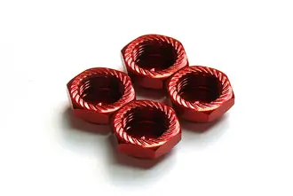Argus M12x1mm Serrated Cap Nut Red Aluminium 4Pcs - Ag05-260101 1