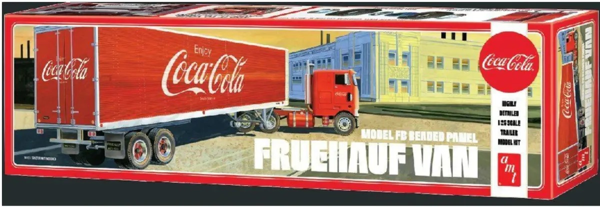 Amt Fruehauf Coca-Cola Model Fb Beaded Panel Semi 1:25 - Amt1109 1
