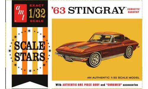 Amt 1963 Chevy Stingray Corvette Hardtop 1:32 - Amt1112 1