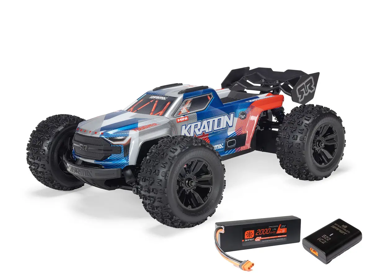 Mini Kraton 3S Dsc 4X4 1/16Th Rtr With Batt/Chg - Red/Blue 1