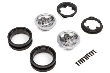 Axial 1.9In Retro Slot Beadlock Satin Chrome Wheels 2Pcs - Axi43013 1