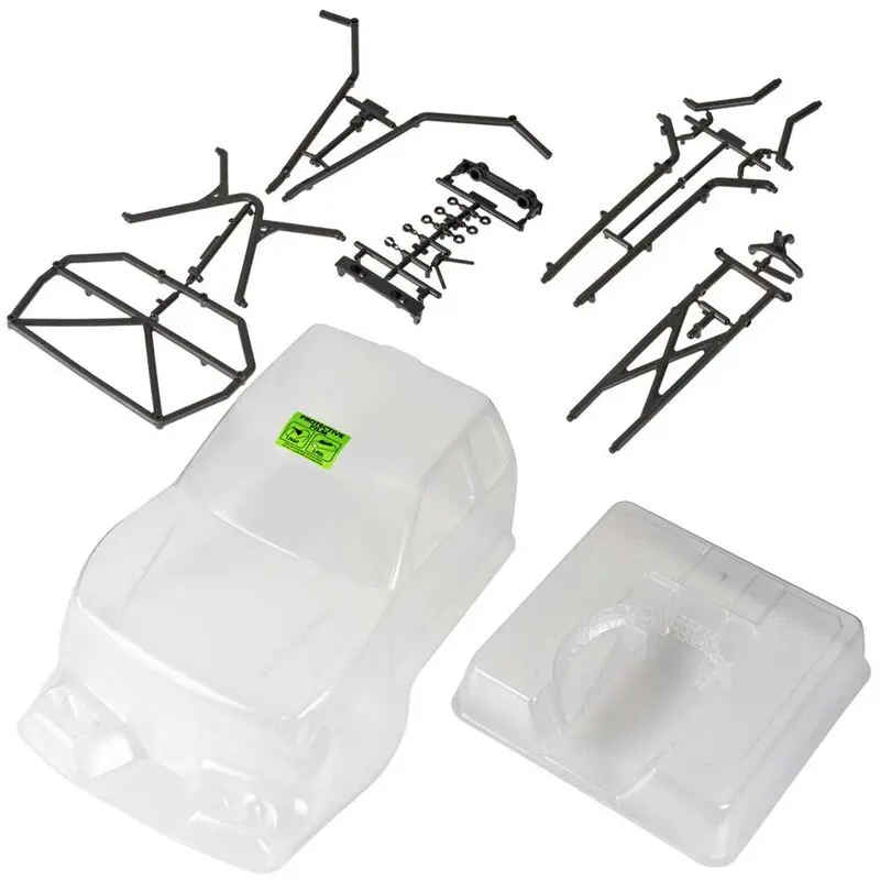 Axial Trail Honcho Cab & Tray Clear Body Shell W/ Exocage Ax4025 - Axic4025 1