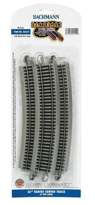 Bachmann 26" Radius Curved Track 5Pcs Ho - Bac44519 1