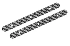 Team Corally 2.5Mm Graphite Rear Chassis Brace Stiffener 2Pc - C-00180-253 1