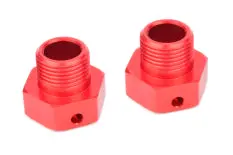 Team Corally Red Aluminium Wide Wheel Hex Adaptors 2Pcs - C-00180-329 1