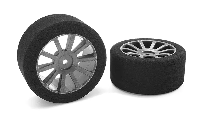 Team Corally Attack 1:10 Rear Touring 35Sh Foam Tyres On 30Mm Carbon Wheels  2Pcs - C-14705-35 1