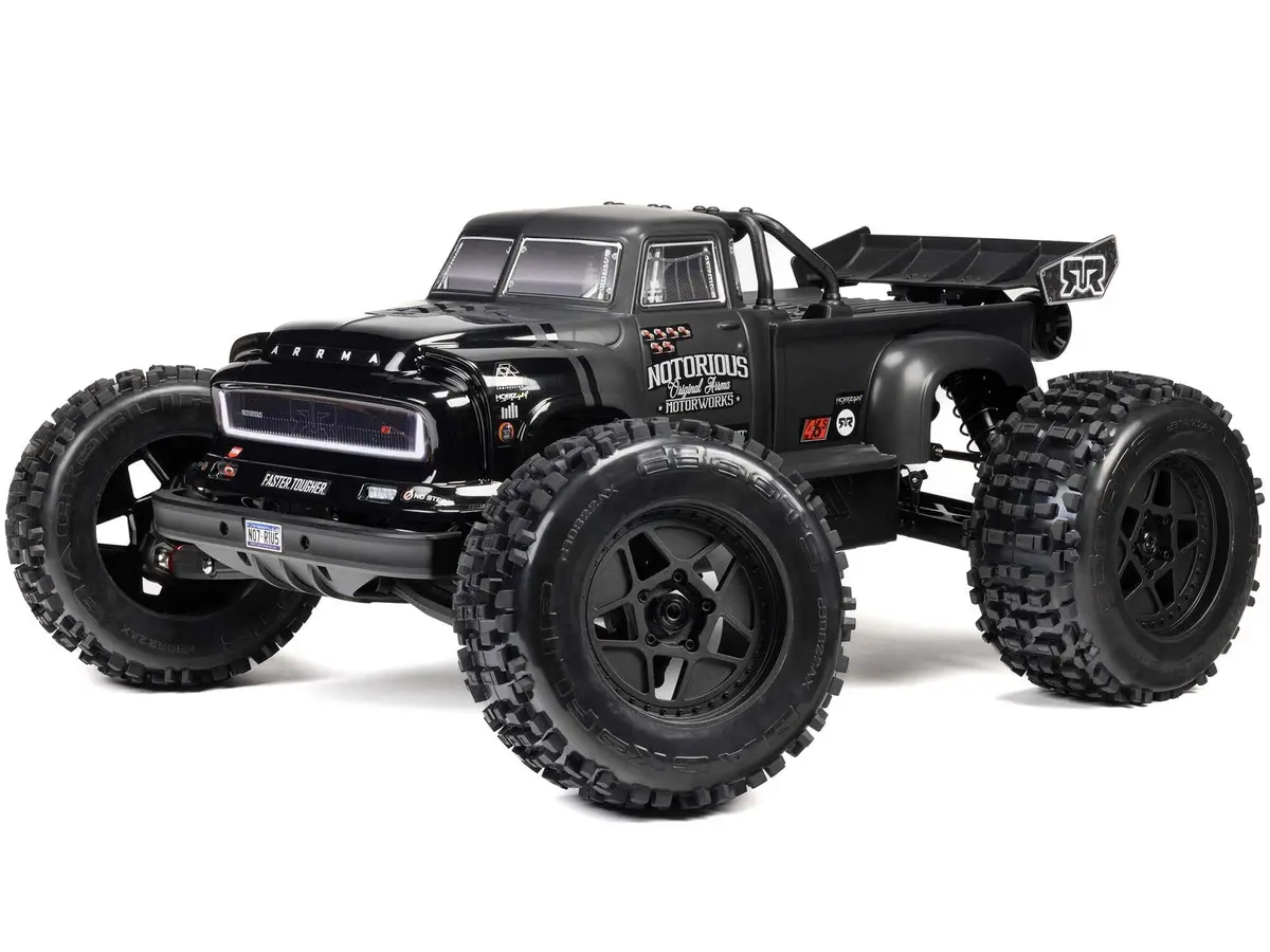 1/8 Notorious 6S V6 4X4 Blx Stunt Truck Rtr - Black 1