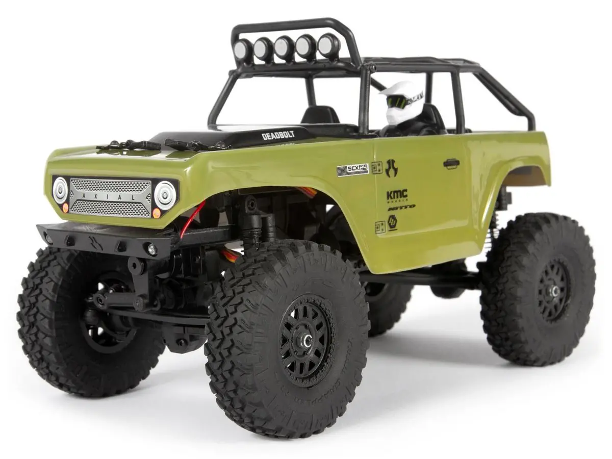 Scx24 Deadbolt 1/24Th Scale Electric 4Wd Rock Crawler - Green 1
