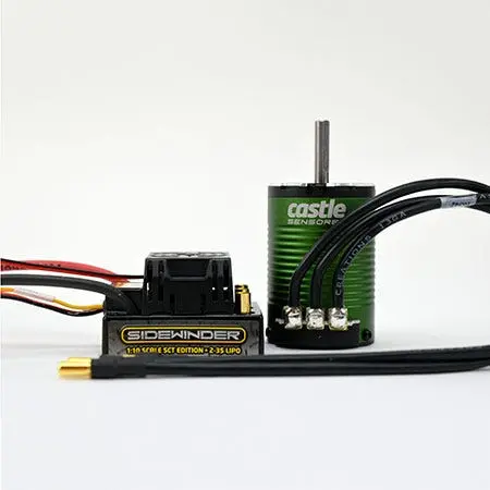Castle Creations 1410-3800Kv 5Mm Sensored Motor & Sidewinder Sct Brushless Esc Combo - Cse010012303 1