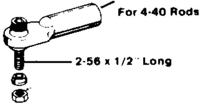 Dubro Ball Link For 4-40 Rod W/ 2-56 Screw 1Pc - Dbr369 2