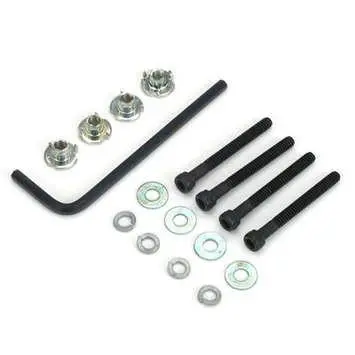 Dubro Engine Mount Bolts 4-40X1in W/ Blind Nuts, Flat & Lock Washers 4Pcs/Ea - Dbr129 1