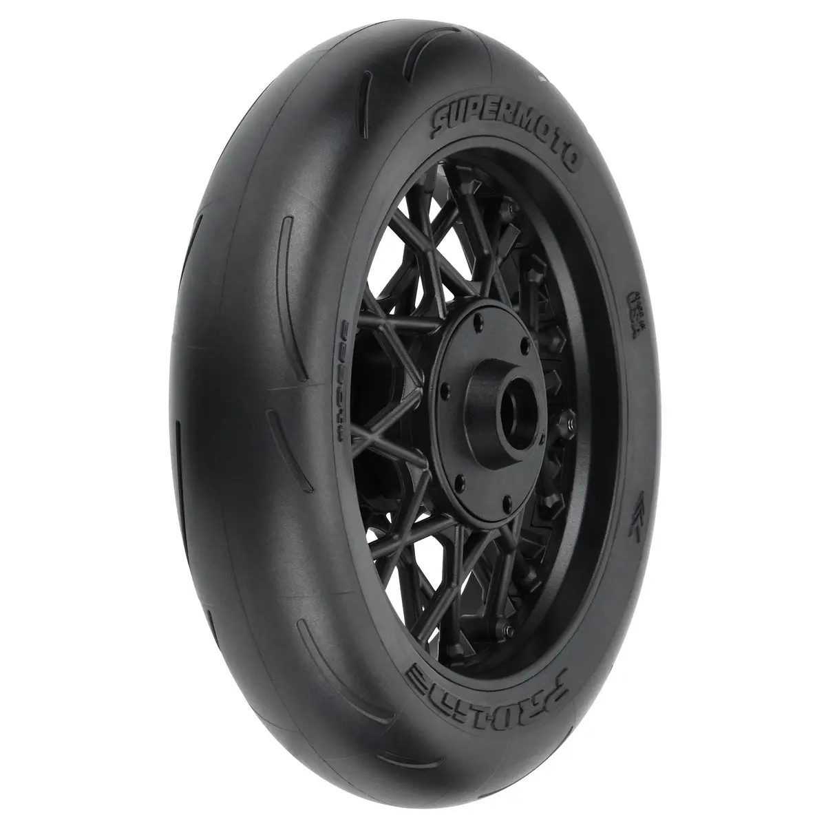 1/4 Supermoto S3 Motorcycle Front Tyre Mtd Black - 1Pc * 1