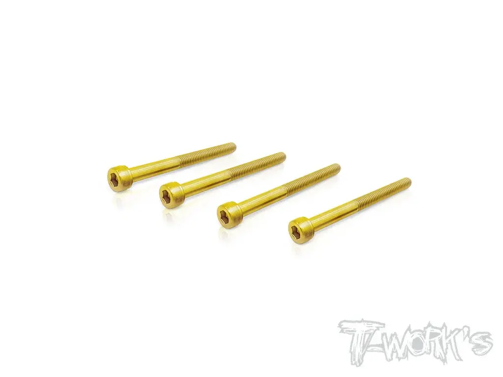 Gold Cap Head Half Thread Screws M3 X 35Mm - 4Pcs 1