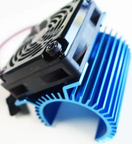 Hobbywing 1:10 Heatsink & Fan 36Mmd X 65Mml Blue Aluminium - Hw86080120 1