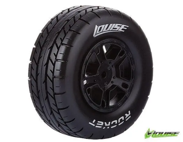 Louise Sc-Rocket 1:10 Short Course Soft Tyre On Black Wheel 2Pcs - Lt3154sbtf 1