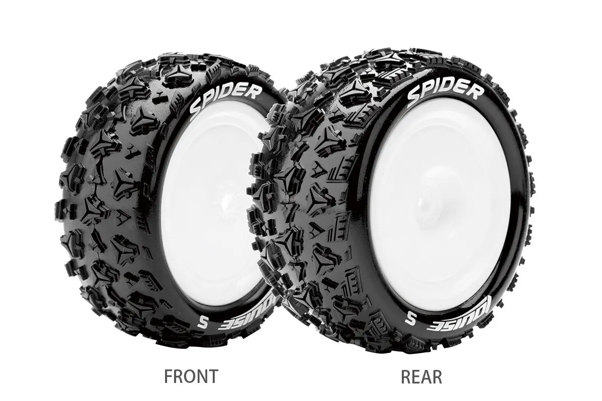 Louise E-Spider 1:10 Buggy Fr Soft Tyre On White Dish Wheel 2Pcs - Lt3198swkf 1