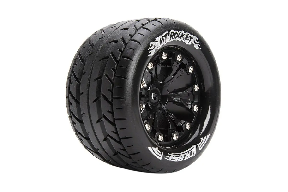 Louise Mt-Rocket 1:10 Monster Truck Soft Tyre On Black Wheel 2Pcs - Lt3201bh 1