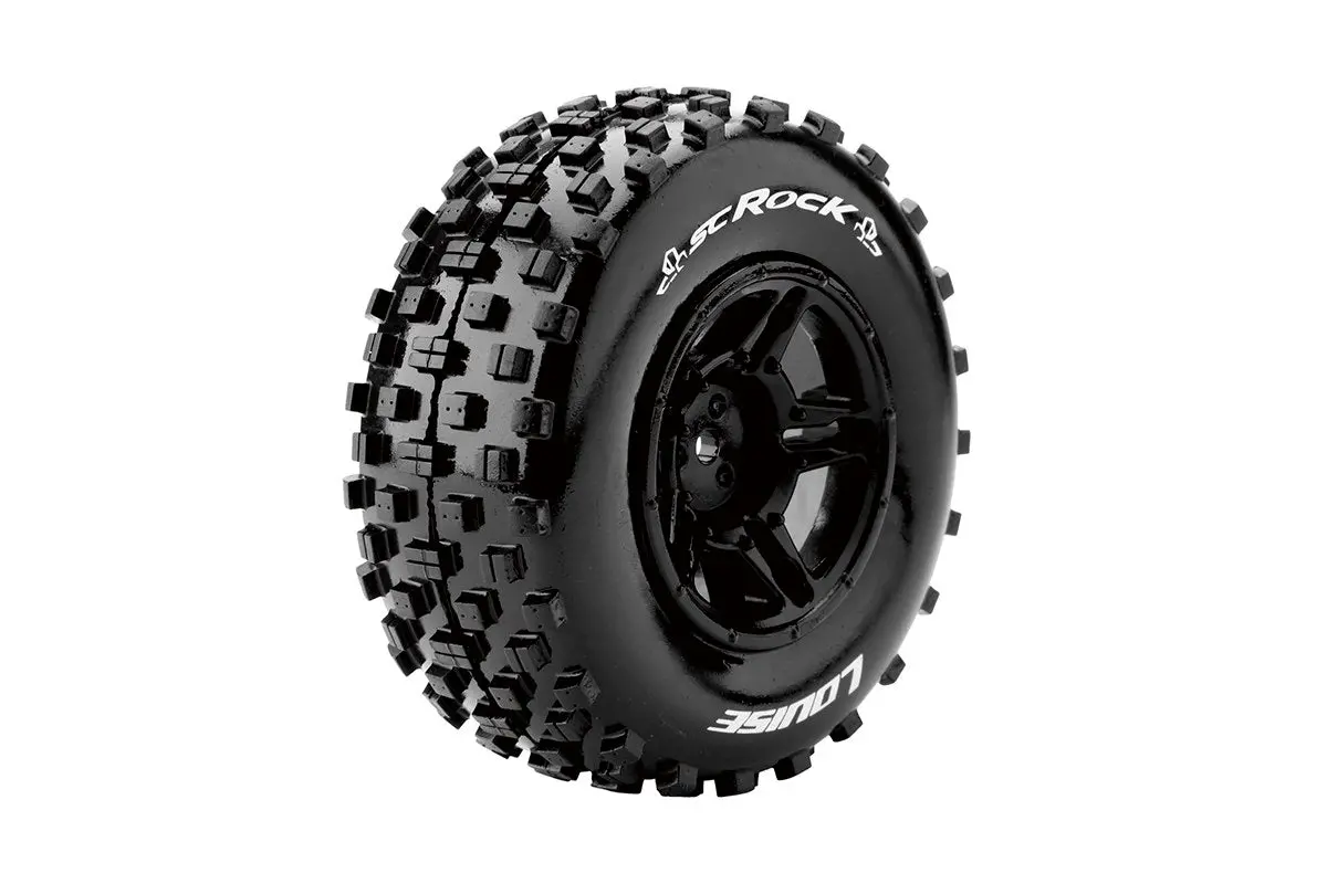 Louise Sc-Rock 1:10 Short Course Soft Tyre On Black Wheel 2Pcs - Lt3229sbtr 1