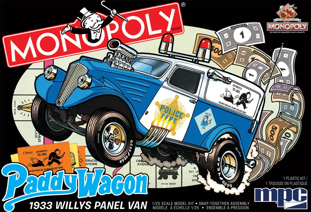 Mpc 1933 Willys Panel Paddy Wagon Monopoly 2T 1:25 - Mpc924 1