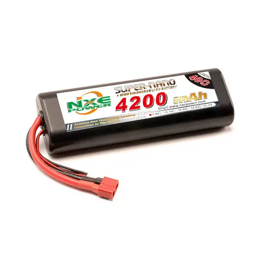 Nxe 4200Mah 7.4V 40C Lipo Battery Hc Round Deans - Nxe4200hcr402sdeans 1