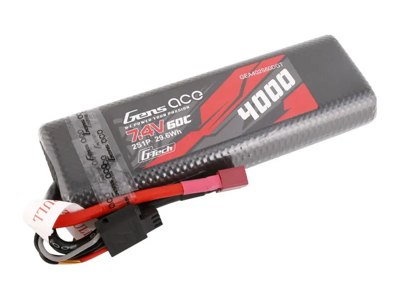 Li-Po G-Tech Hard Case 2S Battery- Deans Connector 1