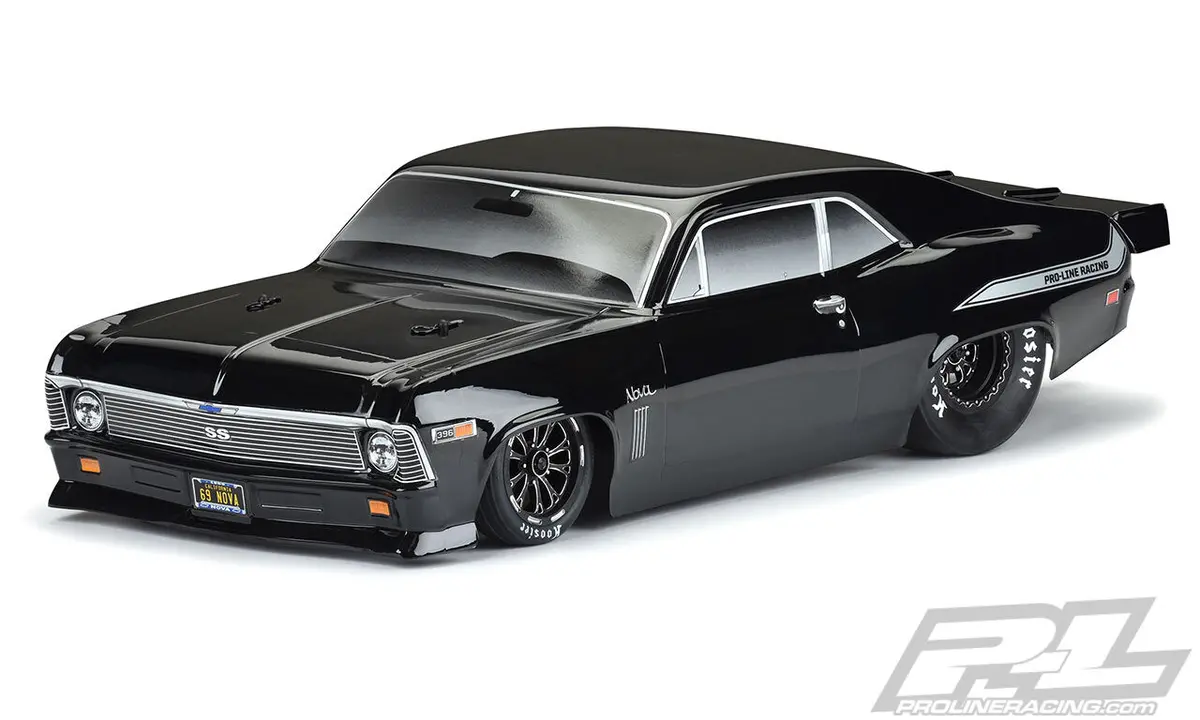 Proline 1969 Chevy Nova Black Tough Colour Body For 22S/ Drag Slash - Pro353118 2