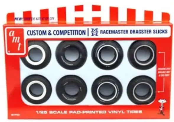 Amt M&H Drag Slick Tyre Assorted 4Xstyles 8Xtyres 1:25 - Amtpp001 1