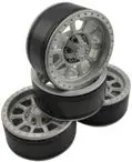 Rct 1.9In Aluminium Beadlock Wheels Satin Chrome 4Pcs - Rctcw01903d 1