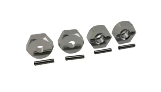 Rct 12Mm Aluminium Wheel Hex 5Mm Deep 4Pcs - Rctwh01001c 1