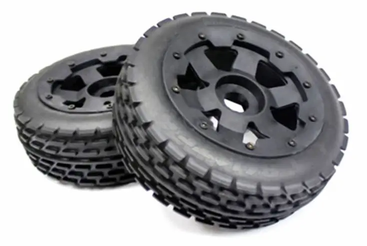Rovan 4.7/5.5In Front Buggy Dirt Buster Tyre On Black Wheel 24Mm 2Pcs - Rov-850222 1