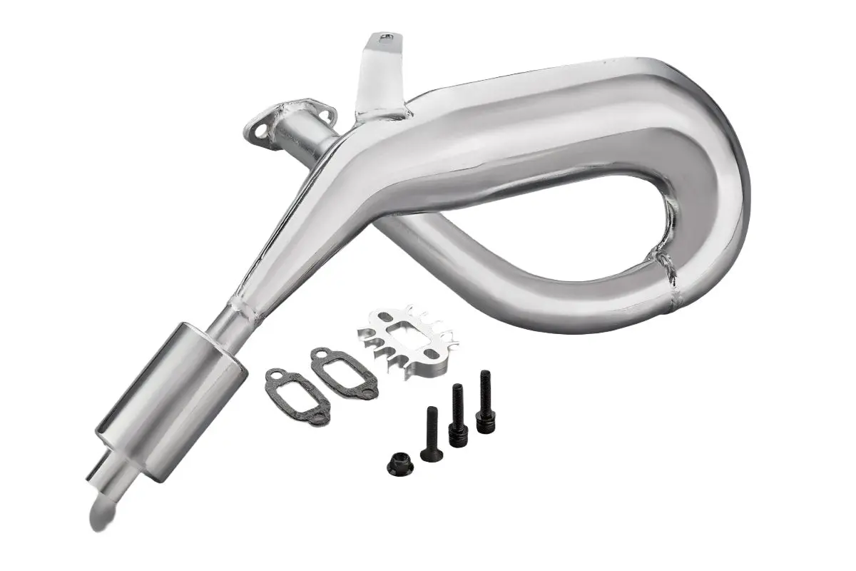 Rovan Chrome Dominator D Tuned Exhaust Pipe Set W/ Silencer - Rov-8503721 1