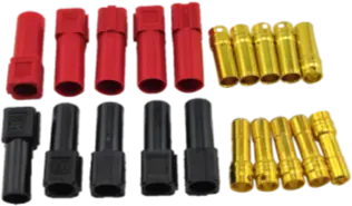 Rct Xt150 Plug Male & Female (Black And Red) 5 Pair/Bag (20Pcs) - Rctp01021 1