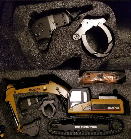 Huina 1:14 Full Alloy Excavator With 2.4Ghz Radio, Battery And Usb Charger V3 - Sfmhn1580 2