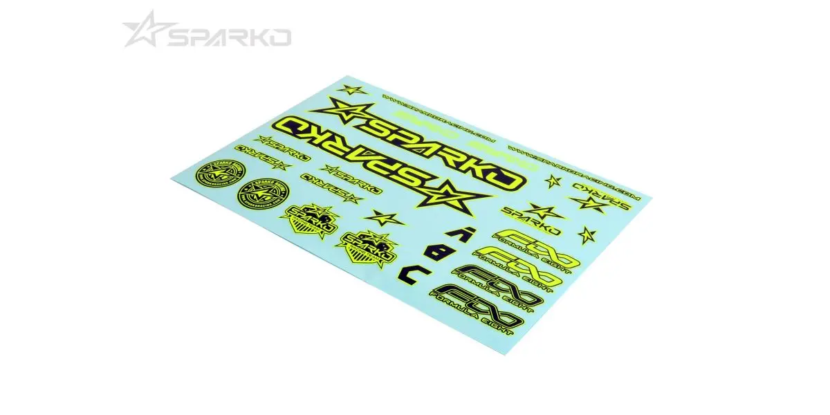 F8 Stickers For Body Shell - Yellow 1