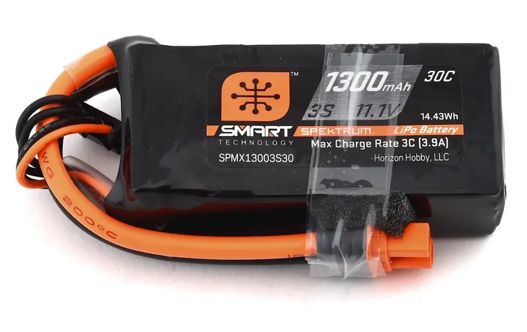 Spektrum 1300Mah 3S 11.1V 30C Smart Lipo Battery W/ Ic3 Plug Suit Apprentice S - Spmx13003s30m 1